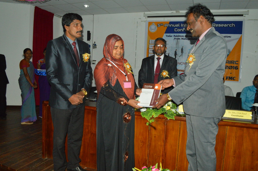 5th Annual International Research Conference 2016 FMC