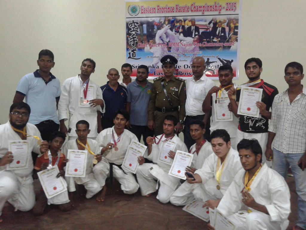 SEUSL Karate Team excelled in Karate competition and won 22 medals