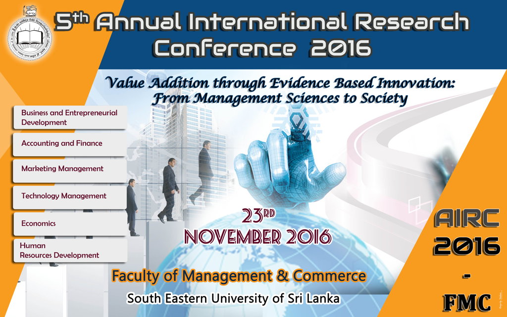 5th Annual International Research Conference 2016 FMC