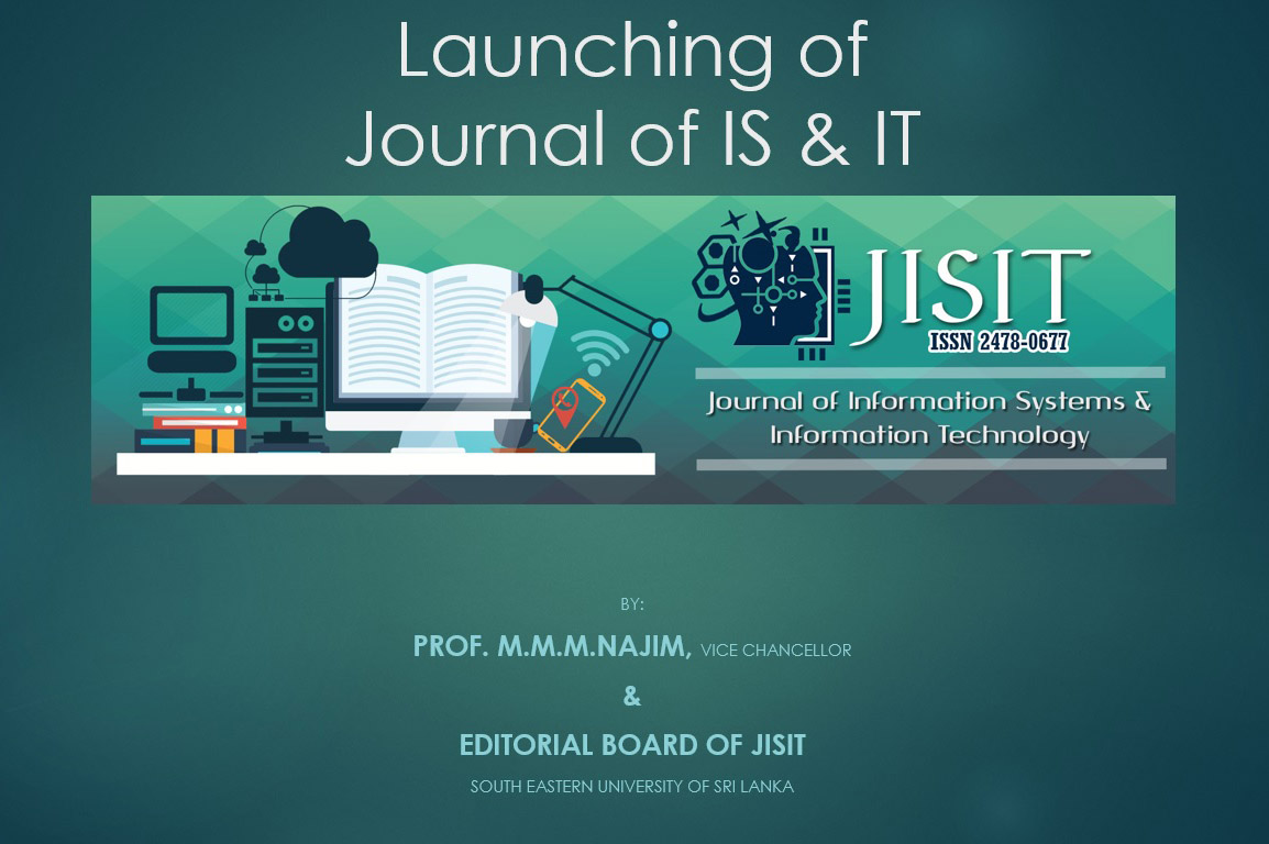 Launching of Journal of IS & IT